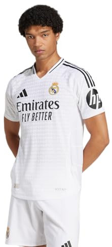 adidas Mens Real Madrid Authentic Home Shirt 2024 2025 White XXL