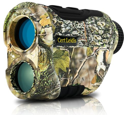 Cert Leidis Hunting Laser Rangefinder with Rechargeable, 1500-Yard Waterproof Range Finder for Hunter with Distance/Angle/Speed/Scan Multi Functional, 6X Magnification (Camo)