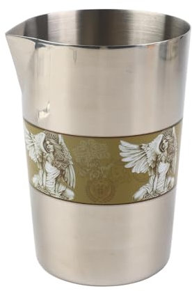 Professioneller Cocktail -Mischbecher 304 Edelstahl rostbrichtes Vintage -Design Barkeeper Shaker Rühre Tasse für Home Bar Commercial Use Premium -Material 16oz (L Typ 1)
