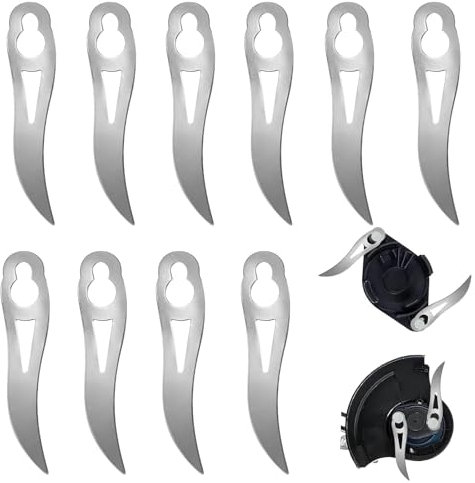 Lame di Ricambio per Tagliaerba, yisight 10 Pezzi Lame in Metallo di Ricambio per Decespugliatore, Lame Tosaerba Sostituzione, Lame Tosaerba Universali, Accessori Tagliaerba
