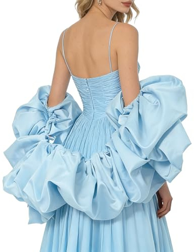 UniqKaliber Mantello in raso con maniche a sbuffo scialle da sposa increspato bolero avvolgente per abito da sposa copertura up