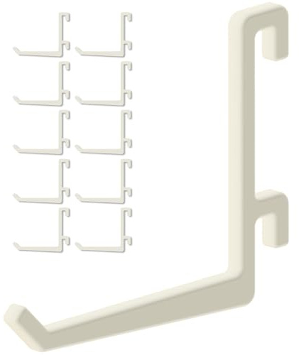 Set mit 10 Haken für Ikea Skadis Lochplatte – Schräger L-Haken, 55 mm – Wandhalterung, Werkzeug- und Zubehörwand