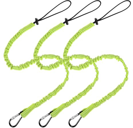 3 Piezas Cordón de Seguridad para Herramientas, Herramienta de Protección contra Caídas, Cordón de Herramientas para Operaciones a Gran Altitud (verde)
