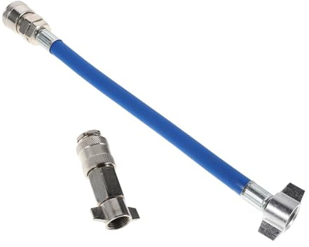 jojofuny Conector Neumático de Alta Presión para Camión, Manguera Azul de Admisión Rápida, Tubo de Soplado de Polvo, Accesorio de Tanque de Aire Compatible con Compresores y Mangueras