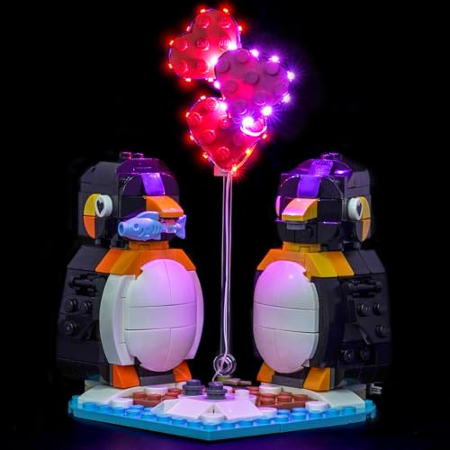 LocoLee Licht Kompatibel mit Lego 40886 Penguins in Love (Kein - Lego-Set) Dekorative Beleuchtung Set Compatible with Lego 40886 Verliebte Pinguine
