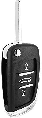 TOPINCN Étui Porte-clé Rabattable en Plastique ABS, Coque de clé Télécommande Adaptée à Partner 306 407, Housse de Protection pour Un Usage Quotidien