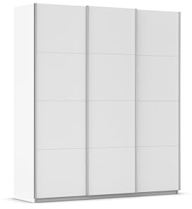 Rauch Möbel KULMBACH, Schwebetürenschrank, Farbe Weiß, Breite 203 cm | Kleiderschrank mit Schwebetüren, Schiebetüren, 3-türig, Zubehör Premium, für Schlafzimmer, Jugendzimmer, Garderobe, Flur