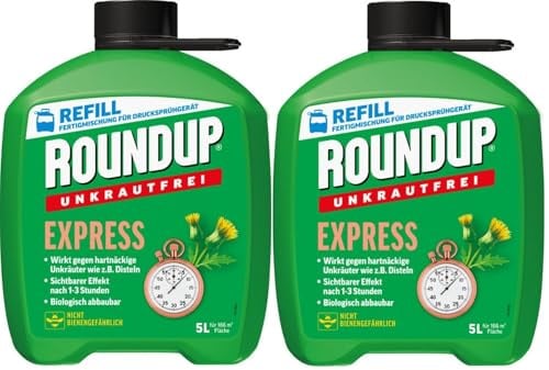 2 X 5L Roundup Unkrautfrei EXPRESS Fertigmischung