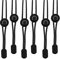 Elastische Schnürsenkel Flach oder mit Schnellverschluss 3xPack Variosports - coole Sport Schnürsenkel - praktische Alternative zu herkömmlichen runden Schuhbändern - schwarz-weiß gestreift