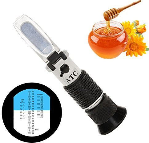 AlcoFermBrew Refraktometer für Honig - 3 Skalen - 58-90% Brix | 38-43 Baume | 12-27% Wasser