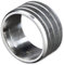 viva-adorno® Breiter Herren Edelstahl Ring XL mit Rillen, teilweise mattiert RS54, D4 / 15mm / Gr. 60