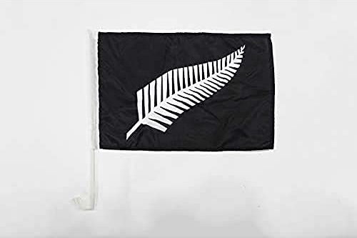 AZ FLAG - Autofahne Neuseeland All Black - 45x30 cm - Neuseeländische Autoflagge 30 x 45 Cm - Auto Flaggen