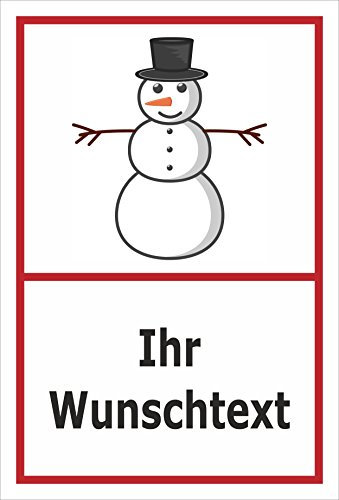 Melis-Folienwerkstatt Schild Winterdienst Wunsch-Text - 30x20cm - Bohrlöcher - 3mm Aluverbund – 20 VAR S00018-111-B