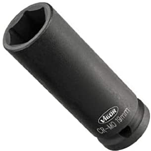 VIGOR Schlagschrauber Steckschlüsseleinsatz, lang, V5550L-22, 1/2″ | 1/2 Zoll (12,5 mm) Vierkant hohl, Antrieb 1/2 Zoll (12,5 mm) Vierkant hohl, Abtrieb Außenprofil Sechskant, phosphatiert
