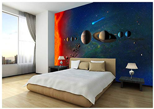 amazingsticker Space Stars Planets Solar System Wallpaper Mural Photo Children Kids Bedroom Wall Covering Wall Decoration 315x215cm