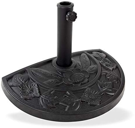 Sonnenschirmständer Schirmständer 8,8 kg halbrund Gussoptik Gartenschirmständer