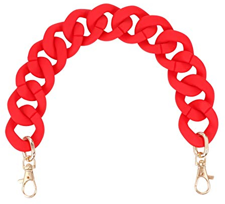 SOIMISS Kunststoff Handtasche Kette Ersatz Geldbörse Kette Riemen Kurze Handtasche Riemen für Frauen Handtasche Schulter Bagre Platzierung Zubehör (Rot)