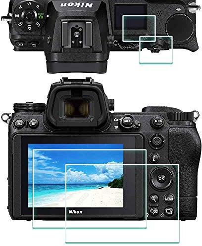 ULBTER Displayschutz schutzfolie für Nikon Z 7II / Z 6II Z6II Z7II + Top [2 + 2 Stück], Displayschutzfolie 0,3 mm 9H Härte Z7 II Z6 II Hartglas-Abdeckung Anti-Kratzer Anti-Fingerabdruck