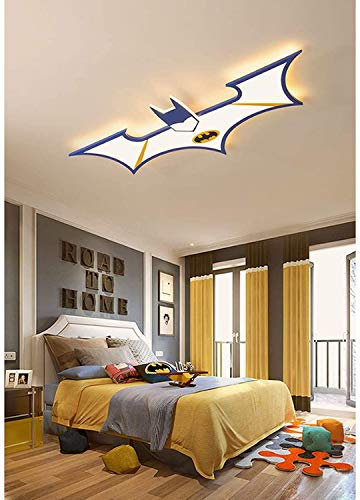 SHENGXUAN LED Chambre d'enfants Créativité Plafonnier Dessins animés modernes Batman Captain Lampe de Plafond Garçon Fille Acrylique Chambre Salon Maternelle Décoration Plafond Lampe (bleu,3000k)