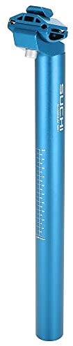 X AUTOHAUX 31.6x350mm Bike Seat Post Aluminum Alloy Adjustable with Clamp Blue