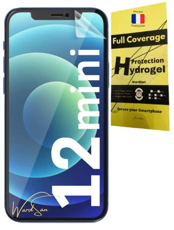 WardSan Film de Protection écran Hydrogel 3D pour Apple iPhone 12 MINI Transparent pellicule invisible | protection intégrale | Compatible avec coques, étui, housse, TPU souple | Protecteur vitre