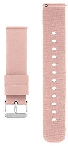 cobee Cinturini per orologi in silicone, Cinturini di ricambio in gomma morbida impermeabili a sgancio rapido con fibbia in acciaio inossidabile placcato argento (20 mm-rosa)