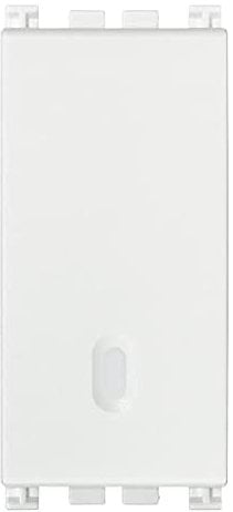 VIMAR 0R19000.B Interruptor 1P Serie Arké, 10 AX 250 V iluminable, botón reemplazable, máx. 100 W para lámparas con fuente de alimentación integrada (IEC 60669-1:2017), color blanco