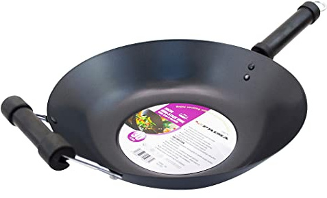 BARGAINS-GALORE 30CM Non Stick Cooking Wok - Double Heat Resistant Handles for Safety, Kitchen Tool | Frying Pan Ideal for Cooking Noodles & Many More | Strong, Durable & Long Lasting