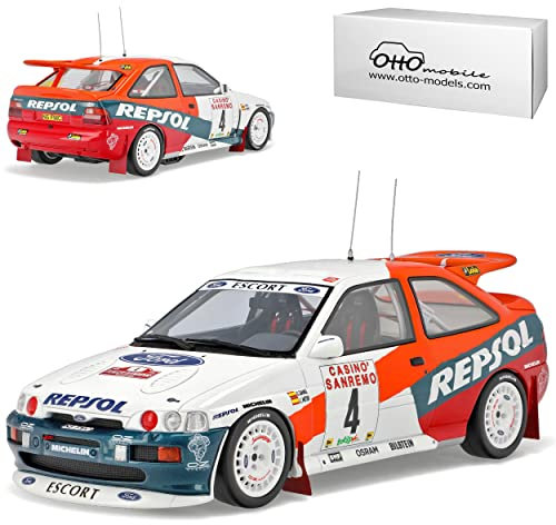 alles-meine.de GmbH Ford Escort RS Cosworth 4x4 Gruppe A San Remo 1996 Sainz Nr 844 1/18 Otto Modell Auto mit individiuellem Wunschkennzeichen