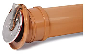 Airfit Edelstahl-Rohrendklappe DN 110 für HT-/KG-Rohr, Schutz vor Ungeziefer und Rückstau
