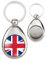 Badgmania Porte Clés Métal Goutte Jeton de Caddie Drapeau Royaume-Uni Union Jack Flag Angleterre Anglais