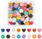 SUPERFINDINGS 96 Stück 2 Stile Smile Face Charms 8 Farben Happy Face Anhänger Legierung Emaille Charms Anhänger Flaches Rundes Herz Mit Schlaufe Für Die Schmuckherstellung, Bohrung:1.5~1.6 mm