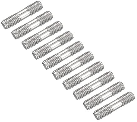 METALLIXITY 20Stk Beidseitige Stiftschraube M6 25mm 304 Edelstahl Stabschraube für Haushalt