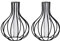Firlar 2 x schwarze Blumenvase mit Metallrahmen, klares Glas, Reagenzglas-Vasen für Hydrokultur-Pflanze, kleine Knospenvasen, Pflanzenhalter, Geschenke für Hochzeit, Wohnzimmer, Tischdekoration
