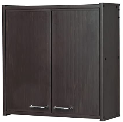 Negrari Mueble de Pared de PVC F760PWAM de Resina PVC, se suministra con Kit de Montaje, Interior/Exterior, 59 x 21 x 59 cm, wengué