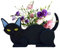 strolfay Cat Flower Planter Gifts for Women,Cute PVC Cat Planters,Flower Pots Indoor Outdoor,Garden Planter for Birthday,Office,Pet Lovers12.5 * 5.6 * 7.8in(Black Cat)