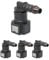 QWORK - Attacco rapido carburante, connettore rapido a 90 gradi, Plastica Connettore Femmina 7.89mm ID6, 4 pezzo