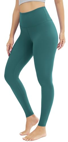 Persit Damen Sporthose Lange Sport Leggings High Waist Yoga Leggins Sportleggins Yogahose (XS, Türkis, 71 cm)