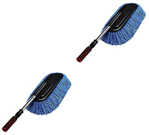 Vaguelly Plumero De Coche Plumero para Fregona De Coche Recolector De Polvo Cepillo De Cera Multifunción 2 Uds Coche Auto Plumero