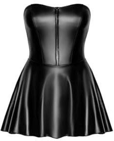 Mini Robe Bustier Dreamer F308 Wetlook - 3XL - Noir