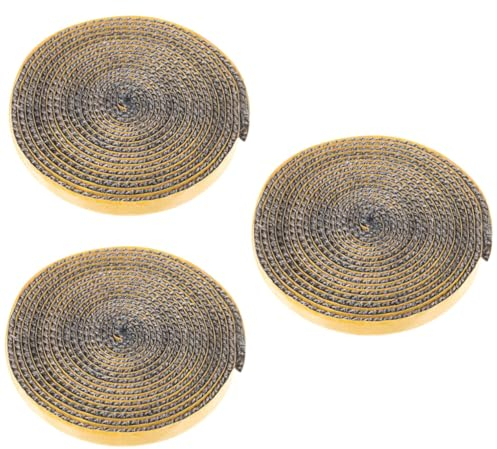 POPETPOP 3rollen Ofen Dichtungsband Selbstklebend Glasfaser Dichtungsschnur Für Kaminofen Hitzebeständig Einfach Zuschneidbar Für Ofentüren Und Schornsteine Perfekter