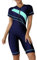 ECUPPER Womens Rash Guard Swimsuit Wetsuit Swimwear One Piece Zip Short Sleeve Top with Boyleg Green M