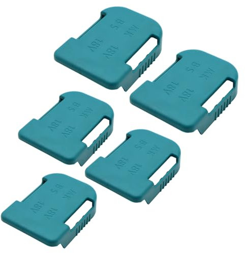 Generic Plastic Battery Holder Wall Mount Fit Compatible with Makita Battery Holder 18V BL1860 BL1850 BL1840 BL1830 5Pcs Tool Organizer Wall Mount& 5Pcs Battery Holder Individually Rack Accessory