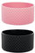 Lwtsrp 2pcs Funda Protectora de Silicona Para Stanley Cup, Cubierta Protectora para Base de Botella de Agua para Stanley Quencher 12-24oz y Vasos Regulares (Negro/Rosa)