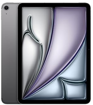 Apple 11 iPad Air (M2): Liquid Retina Display, 1 TB, 12 MP Querformat Frontkamera/12 MP Rückkamera, WLAN 6E und 5G Mobilfunk mit eSIM, Touch ID, Batterie für den ganzen Tag – Space Grau