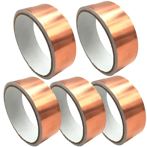 Kupferband Gegen Schnecken 20m x 30mm Klebeband 100% Kupferfolie Schneckenband Schneckenschutz Beidseitig Selbstklebend Abschirmband hochwirksam Schneckenabwehr Anti-Schnecken Band