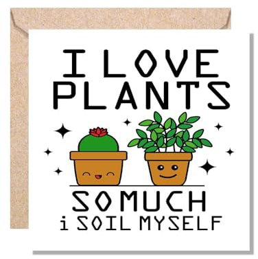 MUGGZ Card Gift for Gardeners/Gardening - I Love Plants So Much I Soil Myself - Giftset - Made in The UK