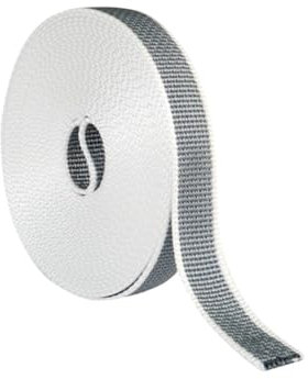 Cinta persiana reversible 6m, 20mm, gris/marrón, ideal para ventanas y decoración interior.