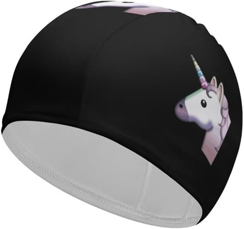 Einhorn Unisex Badekappen wasserdichte Duschhaube gemütliche Badekappe Wassersport Zubehör