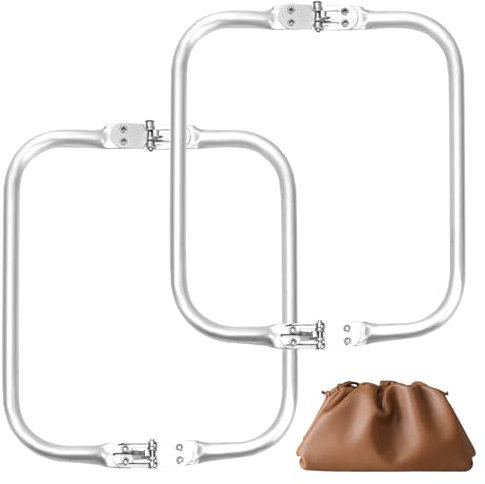 2 Pezzi Chiusure Per Borse U in Alluminio, Clutch Per Borse Uncinetto, Chiusura a Molla Per Borse, Chiusura Borsa Uncinetto Cornice a U, Borsa a Forma di U Manico Interno Bacio (25 x 9 x 2 cm)